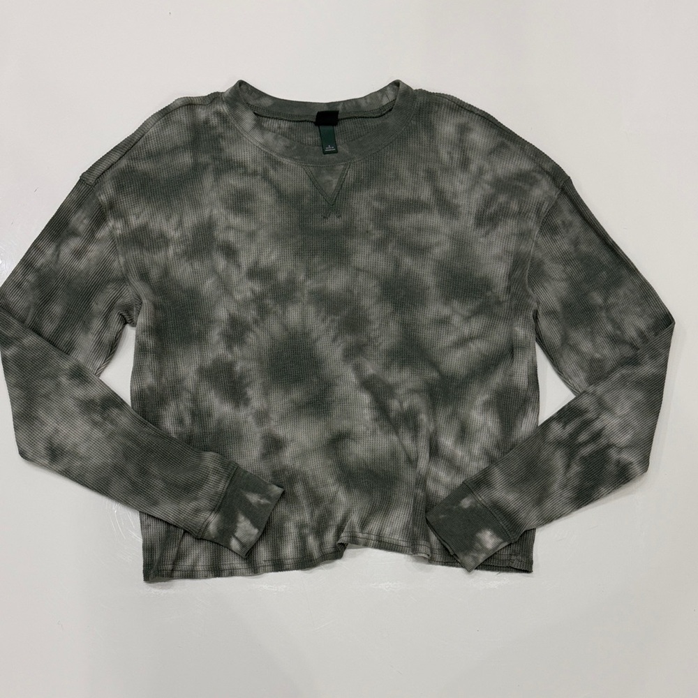 Wild Fable Olive Green Waffle Knit Top